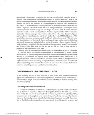 Fairclough et al, critical discourse analysis | PDF