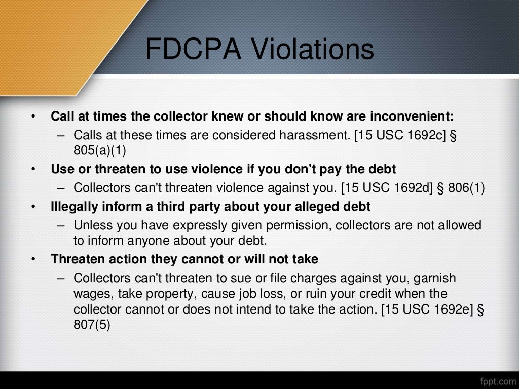 Fair Debt Collection Practices Act