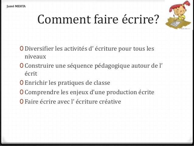 Faire Ecrire Les Apprenants En Fle Janvi Mehta Faire Ecrire Les Apprenants En Fle Janvi Mehta