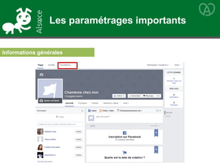 Informations générales
Les paramétrages importants
 