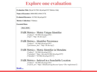 Explore one evaluation
 