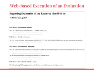 Web-based Execution of an Evaluation
 
