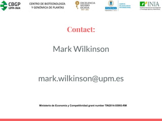 Contact:
Mark Wilkinson
mark.wilkinson@upm.es
Ministerio de Economía y Competitividad grant number TIN2014-55993-RM
 