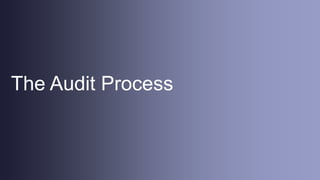 The Audit Process
 