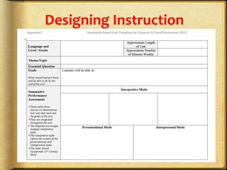 Designing	
  Instruction	
  
 