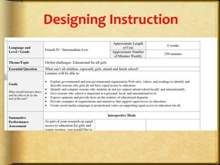Designing	
  Instruction	
  
 