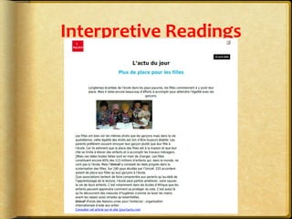 Interpretive	
  Readings	
  
 