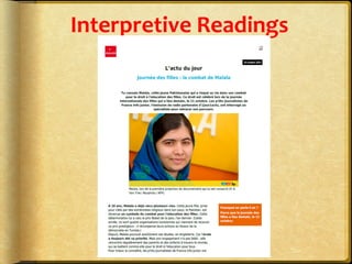 Interpretive	
  Readings	
  
 