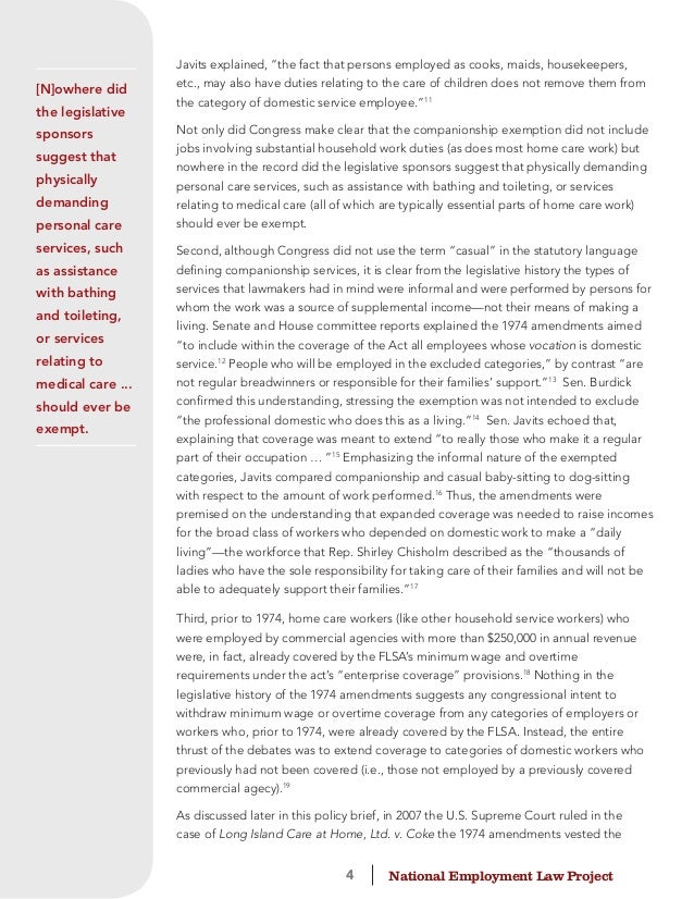 Long Island Care At Home Ltd V Coke Case Brief Long Island Care At Home Ltd V Coke Case Brief