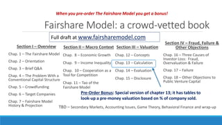 Fairshare Model: a crowd-vetted book
Section I – Overview
Chap. 1 – The Fairshare Model
Chap. 2 – Orientation
Chap. 3 – Br...