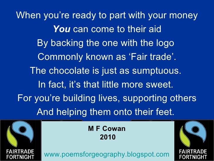 Fair Trade Fortnight Poem - 6