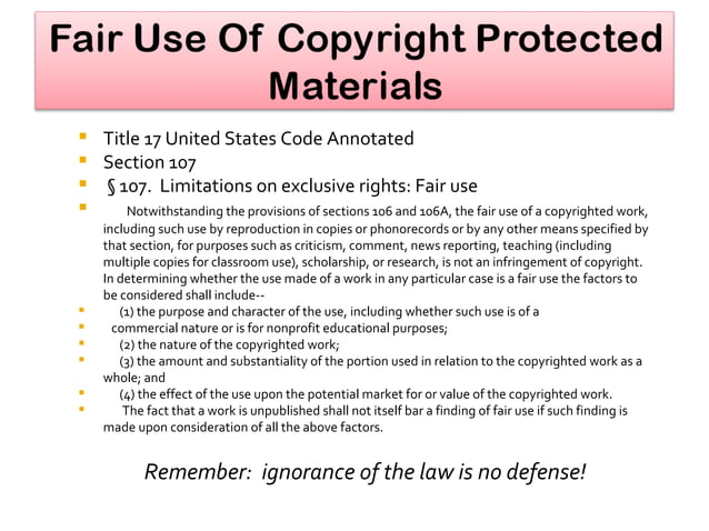 Copyright & Fair Use | PPT