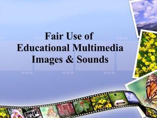 Fair Use of  Educational Multimedia Images & Sounds 