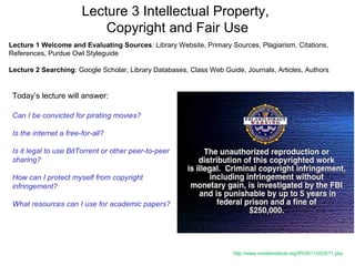 Intellectual Property, Copyright and Fair Use | PPT