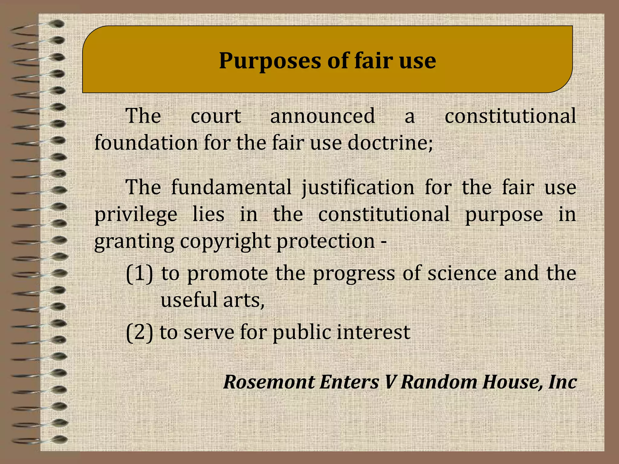 Fair Use Examples Facebook Fair use | PPT