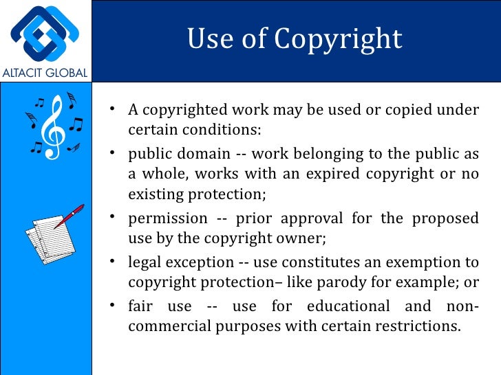 Fair use of copyright