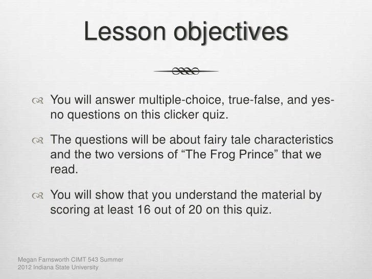 Fairy tales quiz