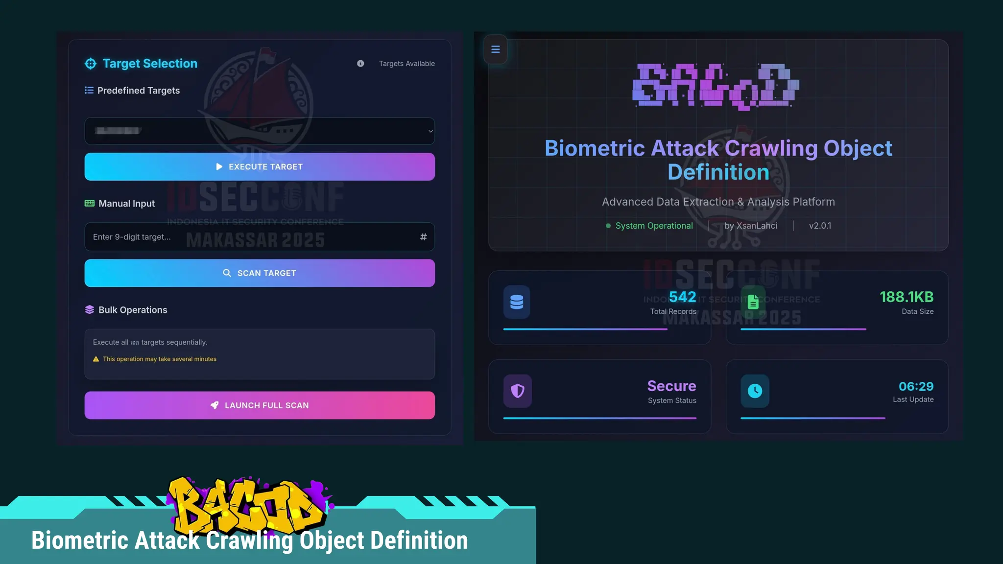 Biometric Attack Crawling Object Definition
 