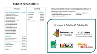 CLIC Drôme
Centres Locaux d’Information et
de Coordination gérontologique
Ils croient à Fais Pas Ci Fais Pas Ca
 