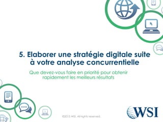 5. Elaborer une stratégie digitale suite
à votre analyse concurrentielle
©2015 WSI. All rights reserved.
Que devez-vous faire en priorité pour obtenir
rapidement les meilleurs résultats
 