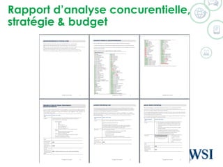 Rapport d’analyse concurentielle,
stratégie & budget
©2015 WSI. All rights reserved.
 