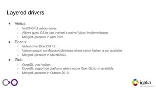 8 Years of Open Drivers, including the State of Vulkan in Mesa | PDF