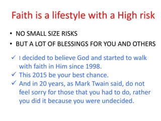 Faith it's a Risk | PPTX