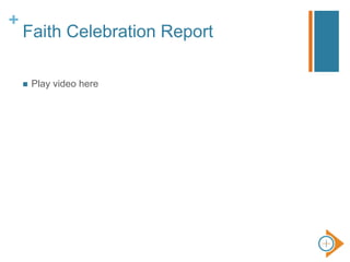 +
Faith Celebration Report
Play video here