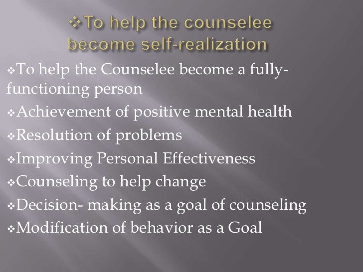 goals of counselling