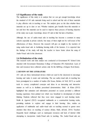 The Use Of Audio Visual Aids For The Development Of Students Learning ...