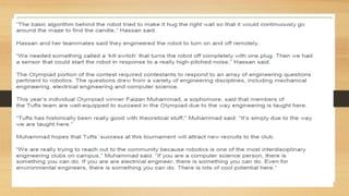 TRINITY COLLEGE ROBOTIC COMPETITION