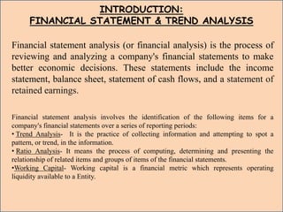 financial statement and trend analysis | PPTX