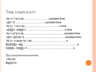 Counting Sort | PPTX