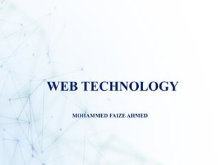 web Introduction web technology html css | PPTX