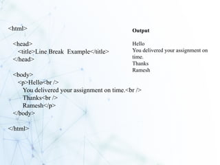 web Introduction web technology html css | PPTX