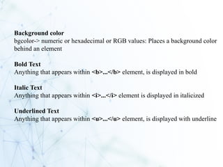 web Introduction web technology html css | PPTX