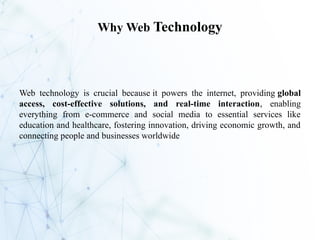 web Introduction web technology html css | PPTX