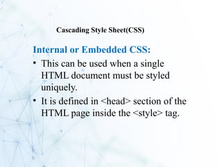 web Introduction web technology html css | PPTX