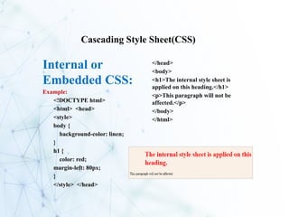 web Introduction web technology html css | PPTX