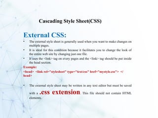 web Introduction web technology html css | PPTX
