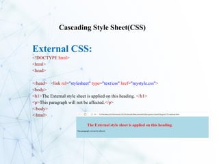 web Introduction web technology html css | PPTX