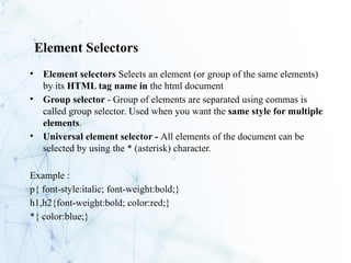 web Introduction web technology html css | PPTX