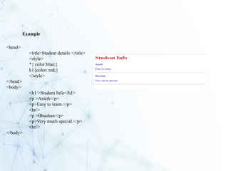 web Introduction web technology html css | PPTX