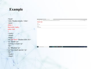 web Introduction web technology html css | PPTX