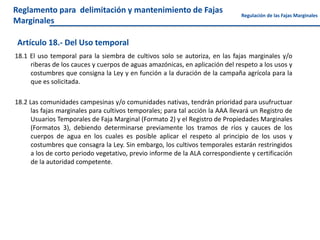 Fajas Marginales FAJAS MARGINALES , AUTORIDAD NACIONAL DEL AGUA | PDF