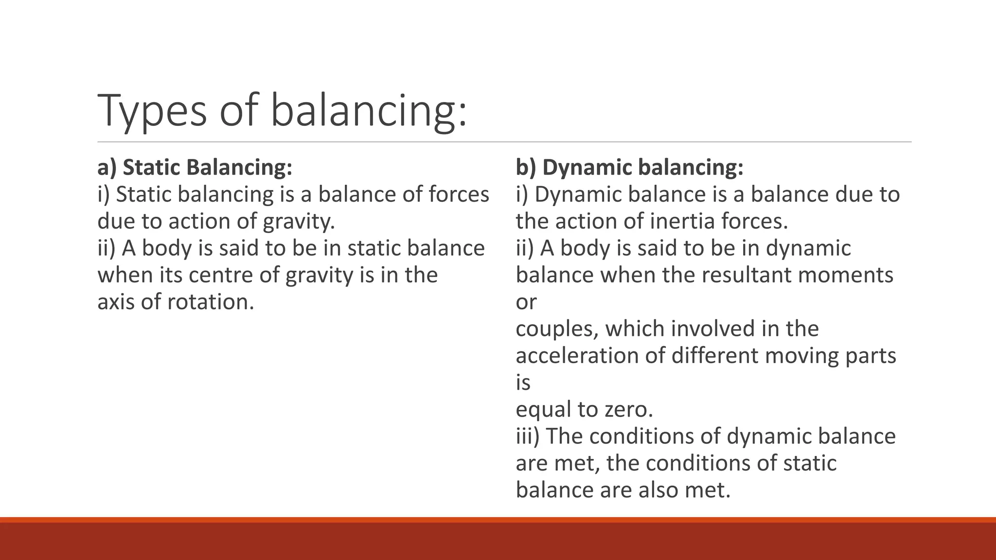 Balancing-static and dynamic | PPT