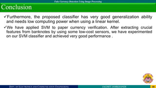Fake Currency detction Using Image Processing | PPTX