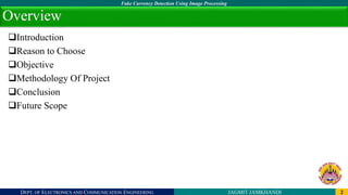 Fake Currency detction Using Image Processing | PPTX