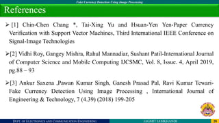 Fake Currency detction Using Image Processing | PPTX