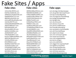 May 2019 / Page 8marketing.scienceconsulting group, inc.
linkedin.com/in/augustinefou
Fake Sites / Apps
1221e236c3f8703.co...